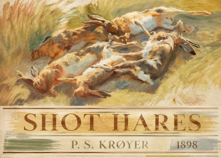 P.S. Krøyer Shot Hares No3 - Poszter