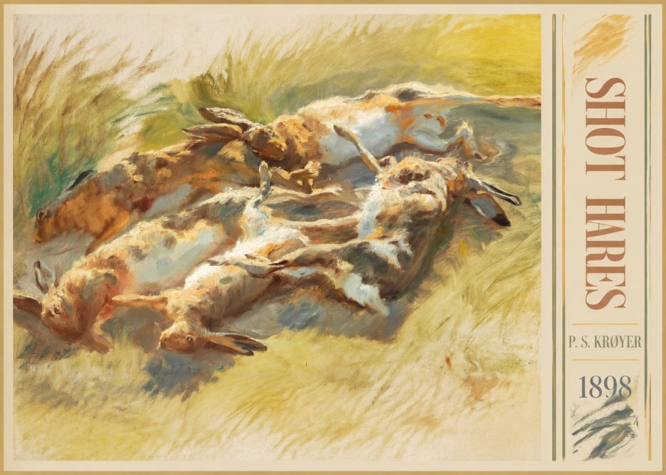 P.S. Krøyer Shot Hares No5 - Poszter