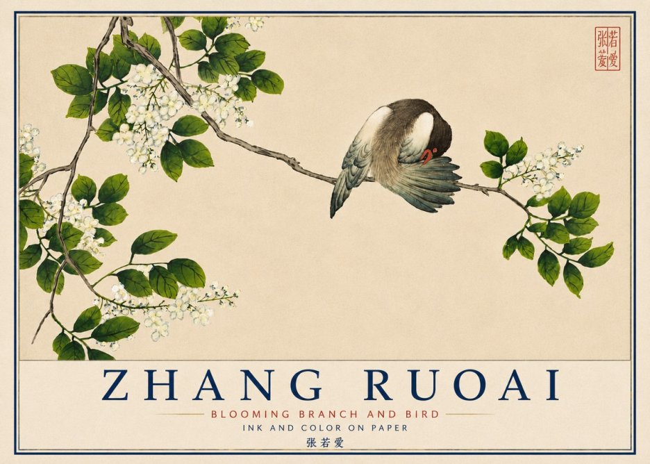 Zhang Ruoai Bird and Blossom No5 - Poszter