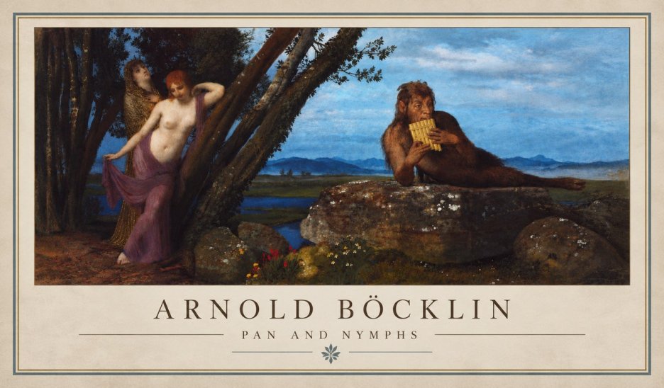 Arnold Böcklin Pan and Nymphs No3 - Poszter