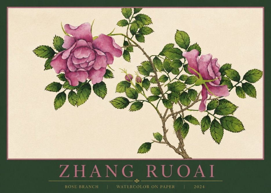 Zhang Ruoai Rose Branch No2 - Poszter