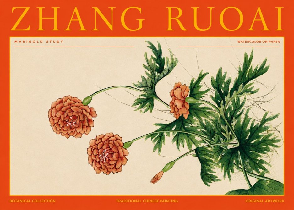 Zhang Ruoai Marigold Study No2 - Poszter