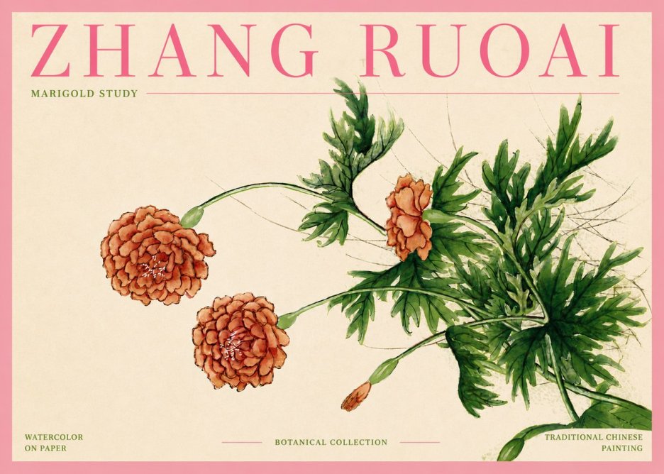Zhang Ruoai Marigold Study No4 - Poszter