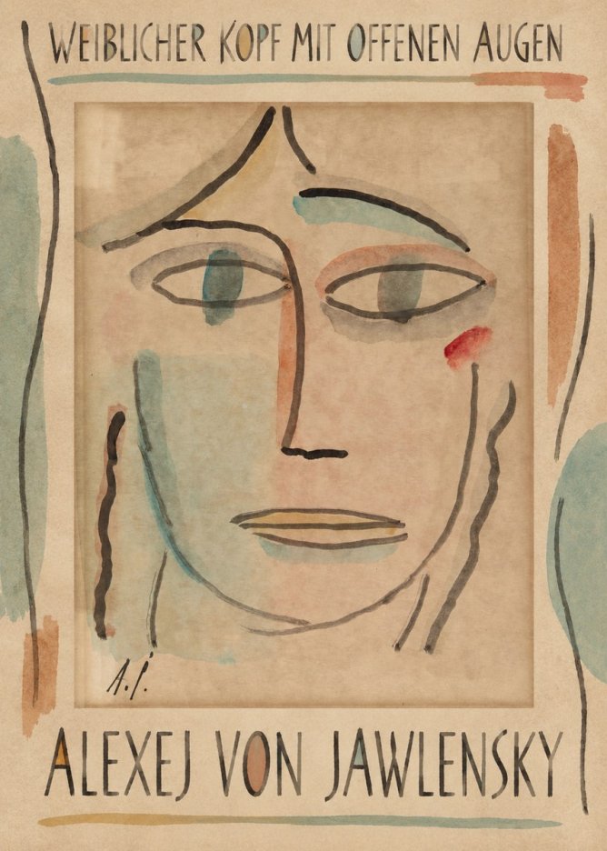 Alexej von Jawlensky Weiblicher Kopf Mit Offenen Augen No1 - Poszter