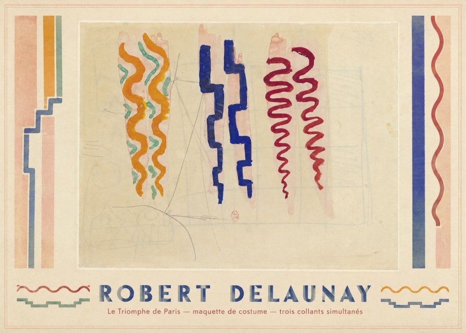 Robert Delaunay Le Triomphe De Paris — Maquette De Costume — Trois Collants Simultanés No1 - Poszter