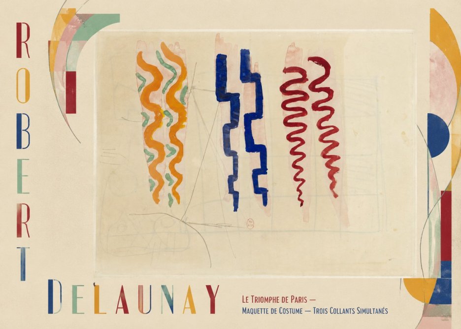 Robert Delaunay Le Triomphe De Paris — Maquette De Costume — Trois Collants Simultanés No2 - Poszter