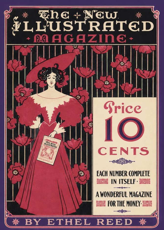 Ethel Reed The New Illustrated Magazine No2 - Poszter