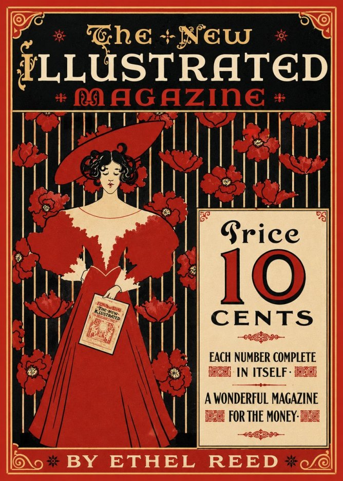 Ethel Reed The New Illustrated Magazine No3 - Poszter