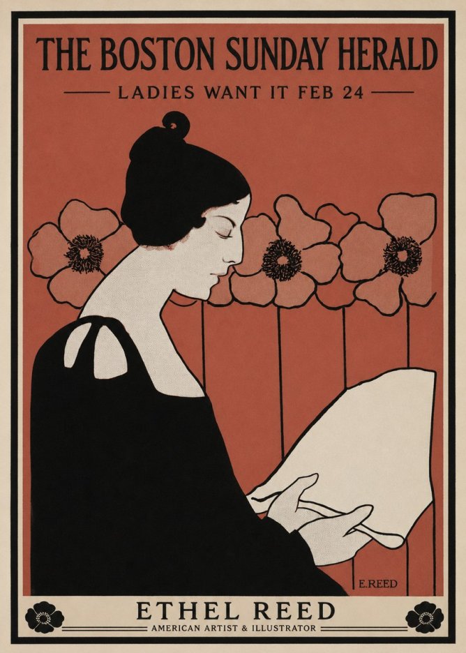 Ethel Reed The Boston Sunday Herald - Ladies Want It Feb 24 No1 - Poszter