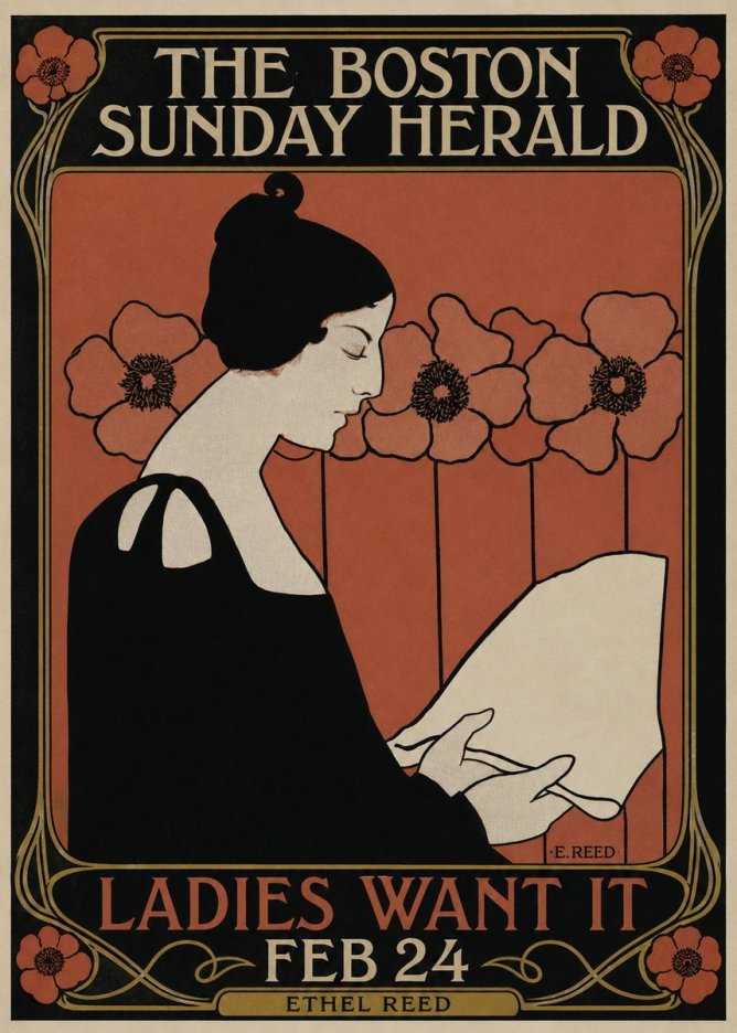 Ethel Reed The Boston Sunday Herald - Ladies Want It Feb 24 No2 - Poszter
