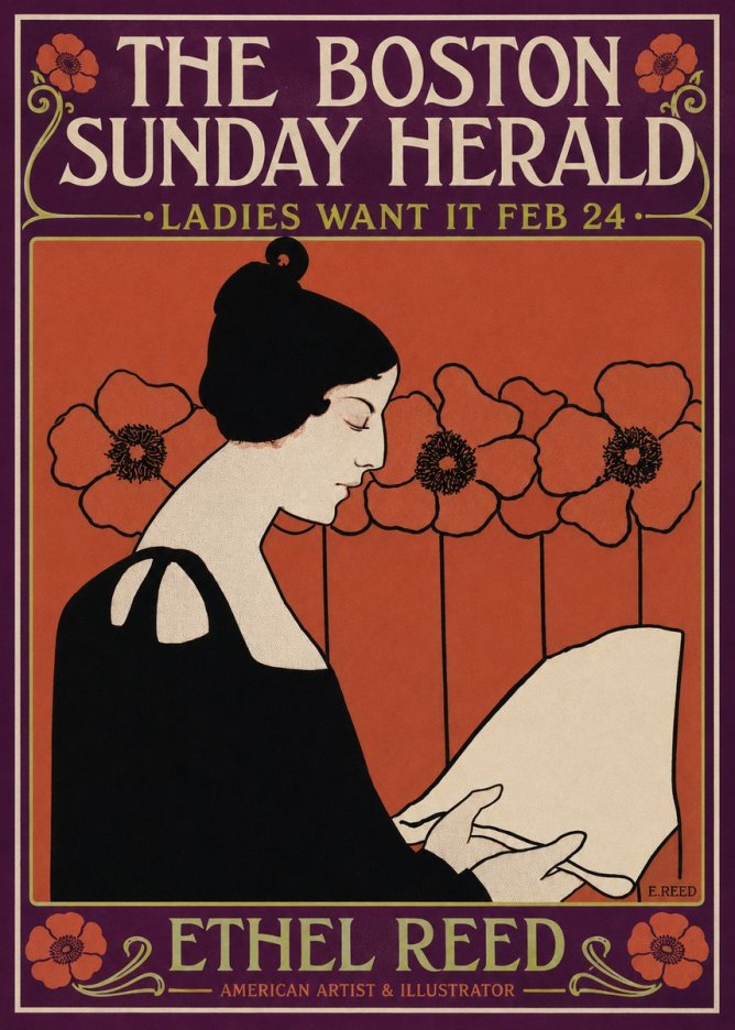 Ethel Reed The Boston Sunday Herald - Ladies Want It Feb 24 No4 - Poszter