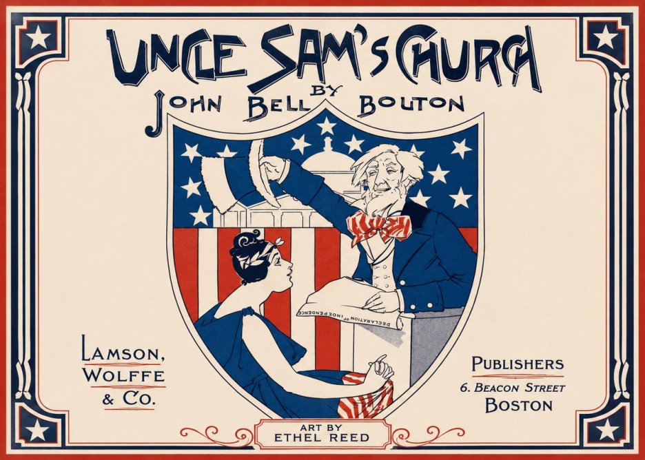 Ethel Reed Uncle Sam's Church No2 - Poszter