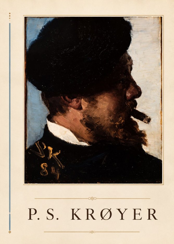 P.S. Krøyer Self-portrait with Cigar I No3 - Poszter