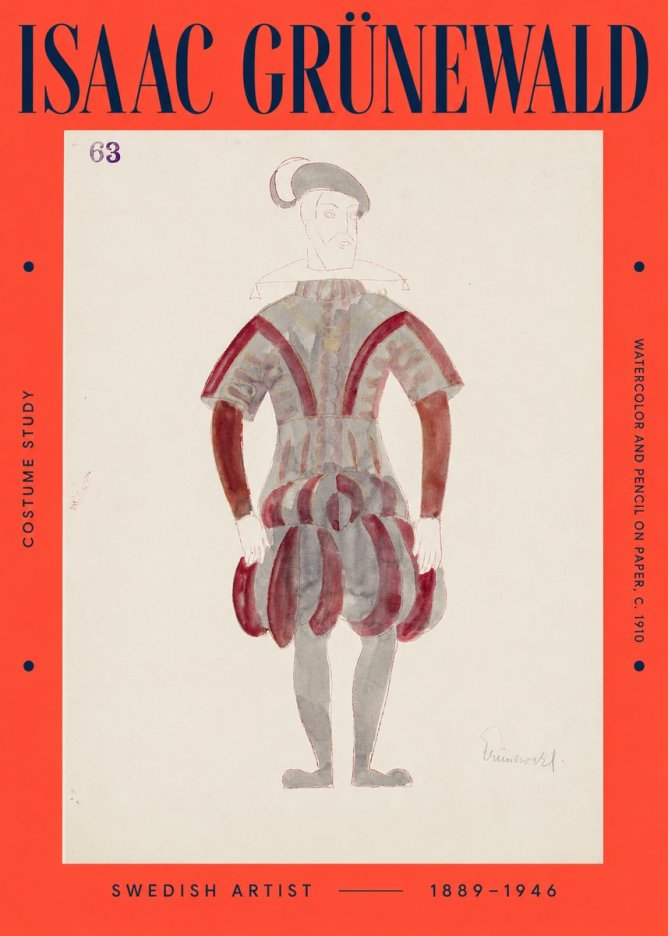 Isaac Grünewald Costume Study II No2 - Poszter
