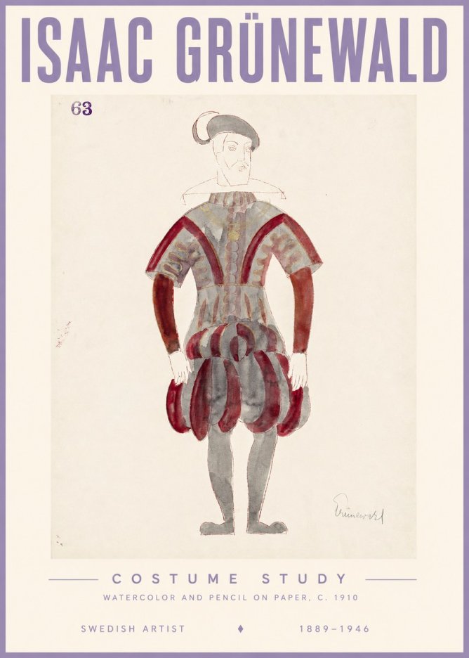 Isaac Grünewald Costume Study II No3 - Poszter