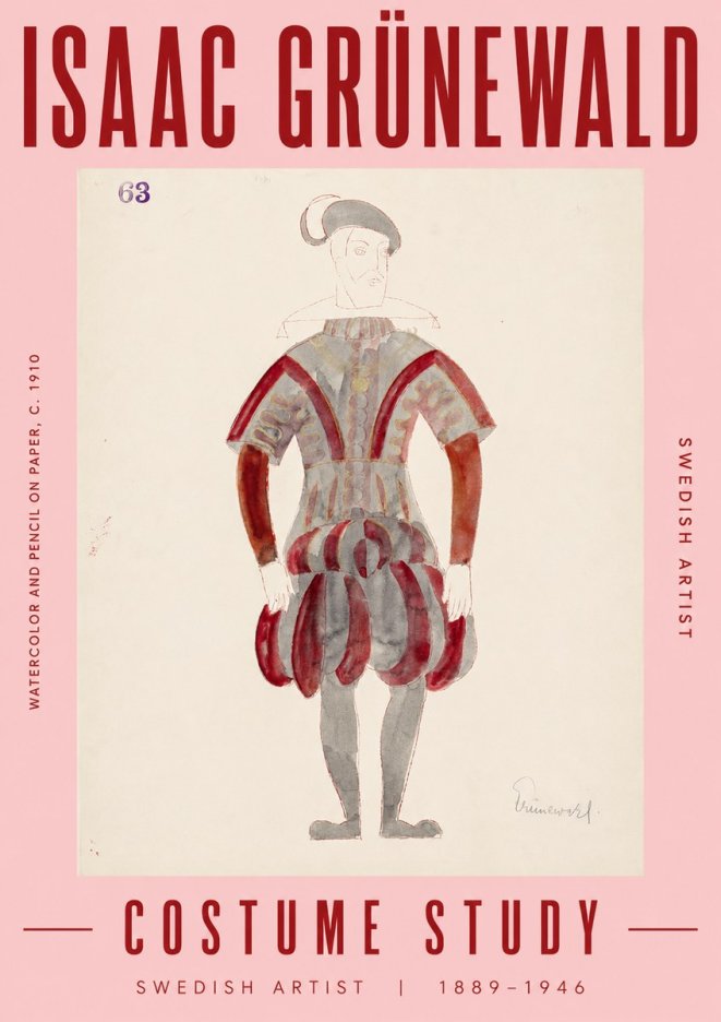 Isaac Grünewald Costume Study II No5 - Poszter