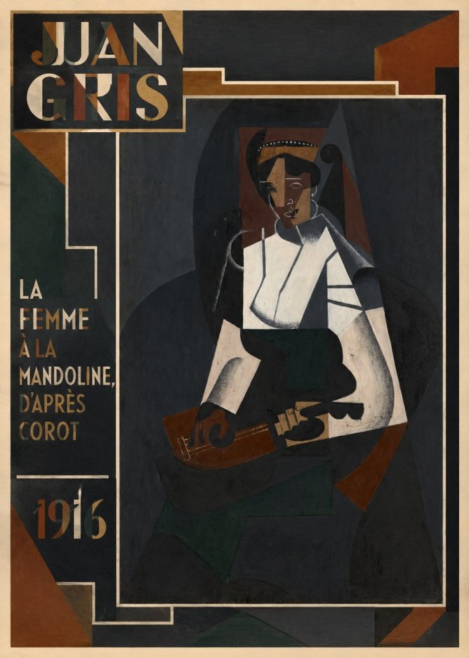Juan Gris La Femme À La Mandoline, D'après Corot No2 - Poszter
