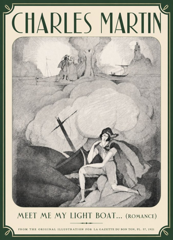 Charles Martin Meet Me My Light Boat... (Romance) No3 - Poszter