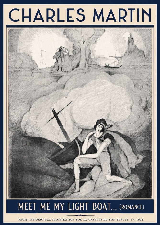 Charles Martin Meet Me My Light Boat... (Romance) No5 - Poszter