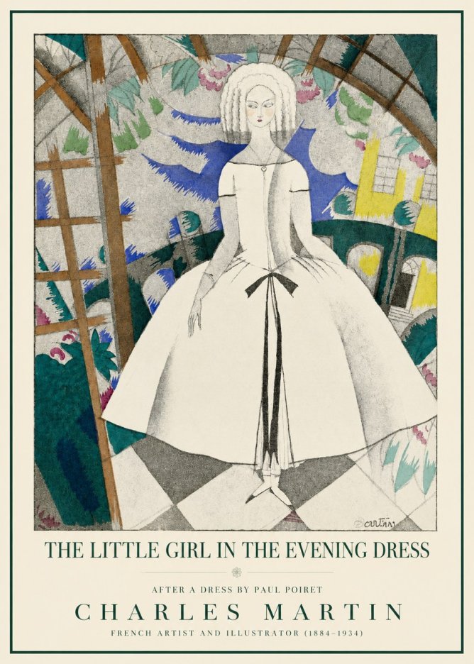 Charles Martin The Little Girl in the Evening Dress No1 - Poszter