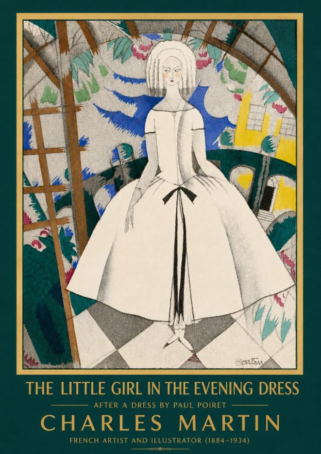 Charles Martin The Little Girl in the Evening Dress No4 - Poszter