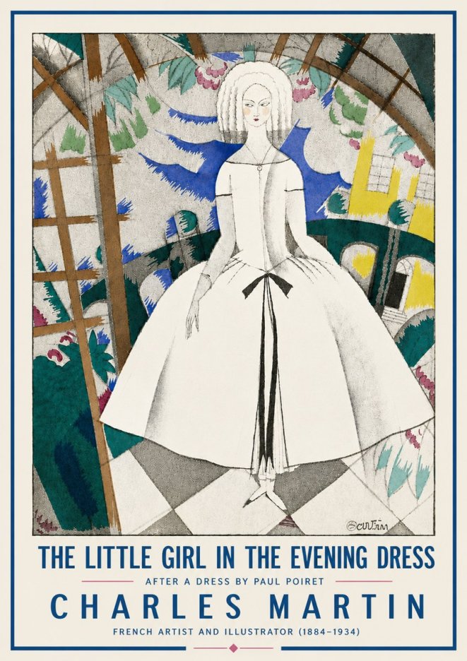 Charles Martin The Little Girl in the Evening Dress No6 - Poszter