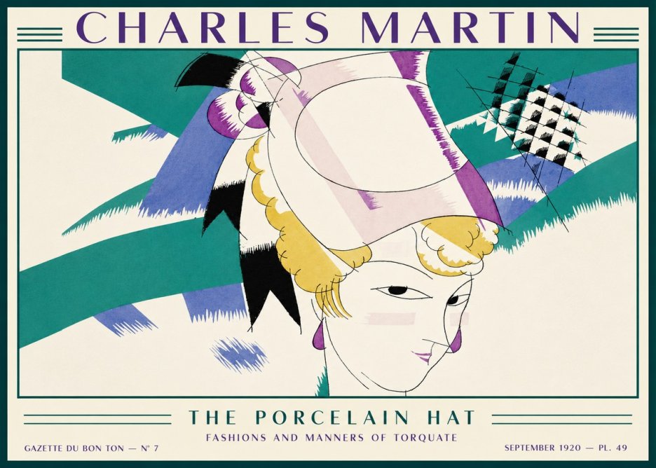 Charles Martin The Porcelain Hat No2 - Poszter