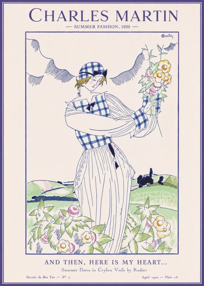 Charles Martin And Then, Here Is My Heart... Summer Dress in Ceylon Voile by Rodier No1 - Poszter