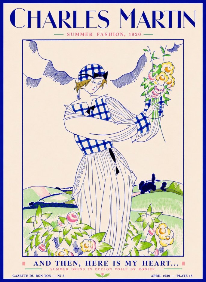 Charles Martin And Then, Here Is My Heart... Summer Dress in Ceylon Voile by Rodier No2 - Poszter