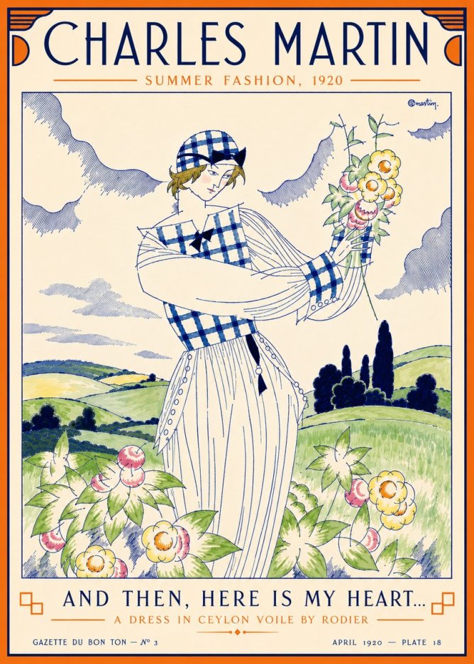 Charles Martin And Then, Here Is My Heart... Summer Dress in Ceylon Voile by Rodier No5 - Poszter