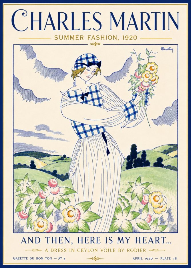 Charles Martin And Then, Here Is My Heart... Summer Dress in Ceylon Voile by Rodier No6 - Poszter