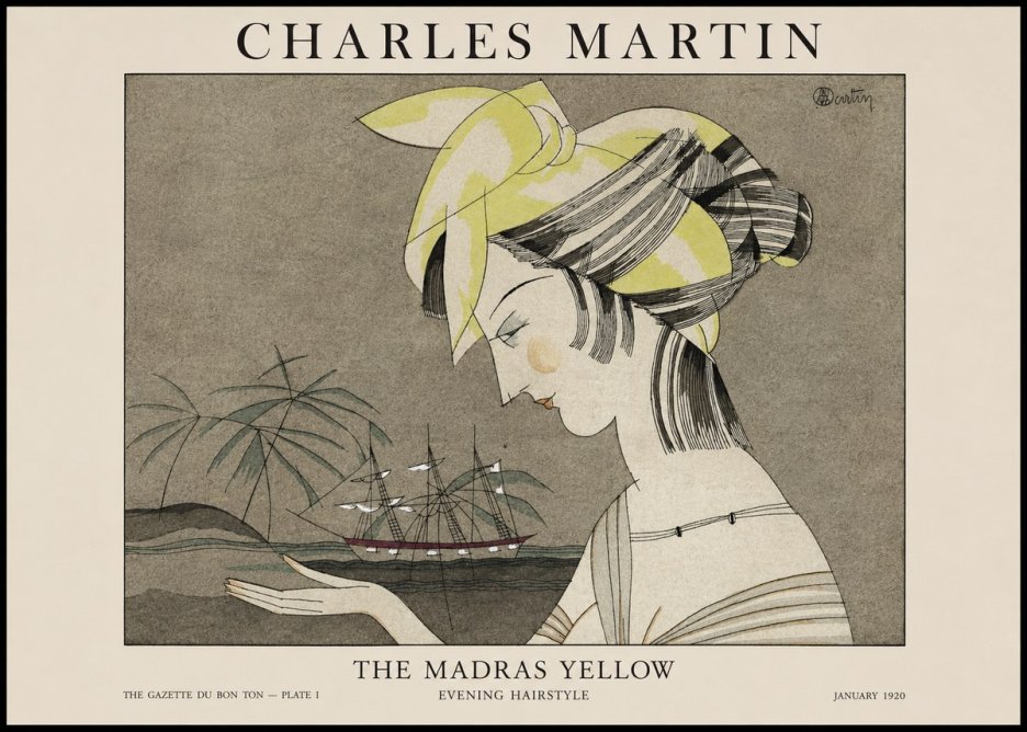 Charles Martin The Madras Yellow - Evening Hairstyle No1 - Poszter