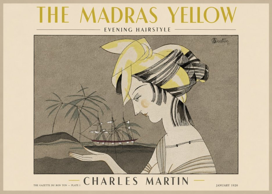 Charles Martin The Madras Yellow - Evening Hairstyle No3 - Poszter