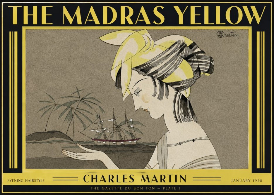 Charles Martin The Madras Yellow - Evening Hairstyle No4 - Poszter