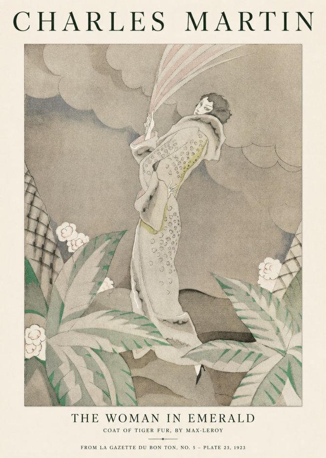 Charles Martin The Woman in Emerald No1 - Poszter