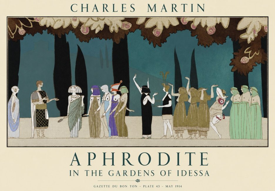 Charles Martin Aphrodite in the Gardens of Idessa No1 - Poszter