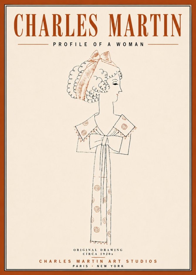 Charles Martin Profile of a Woman No5 - Poszter