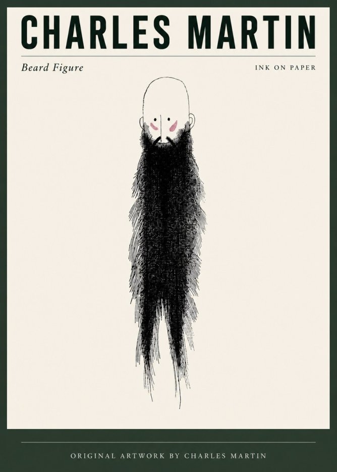 Charles Martin Beard Figure No3 - Poszter