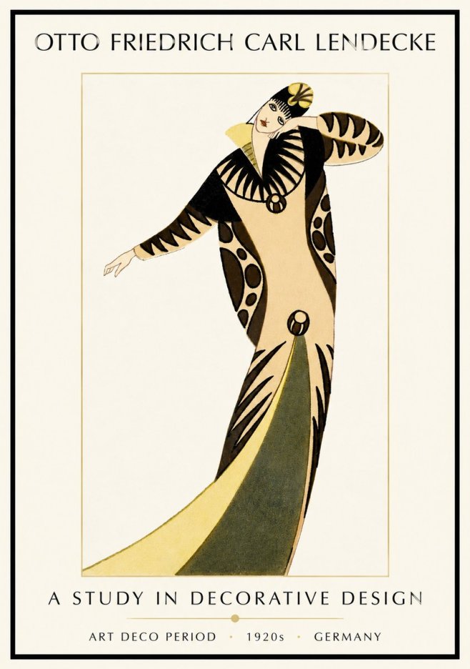Otto Friedrich Carl Lendecke A Study in Decorative Design No1 - Poszter