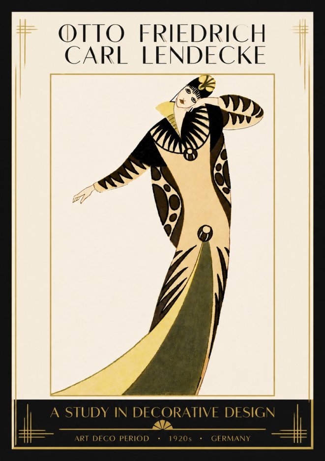 Otto Friedrich Carl Lendecke A Study in Decorative Design No6 - Poszter