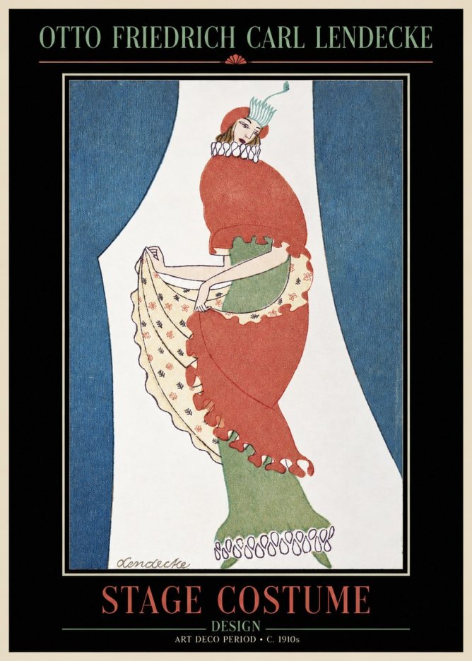 Otto Friedrich Carl Lendecke Stage Costume No2 - Poszter
