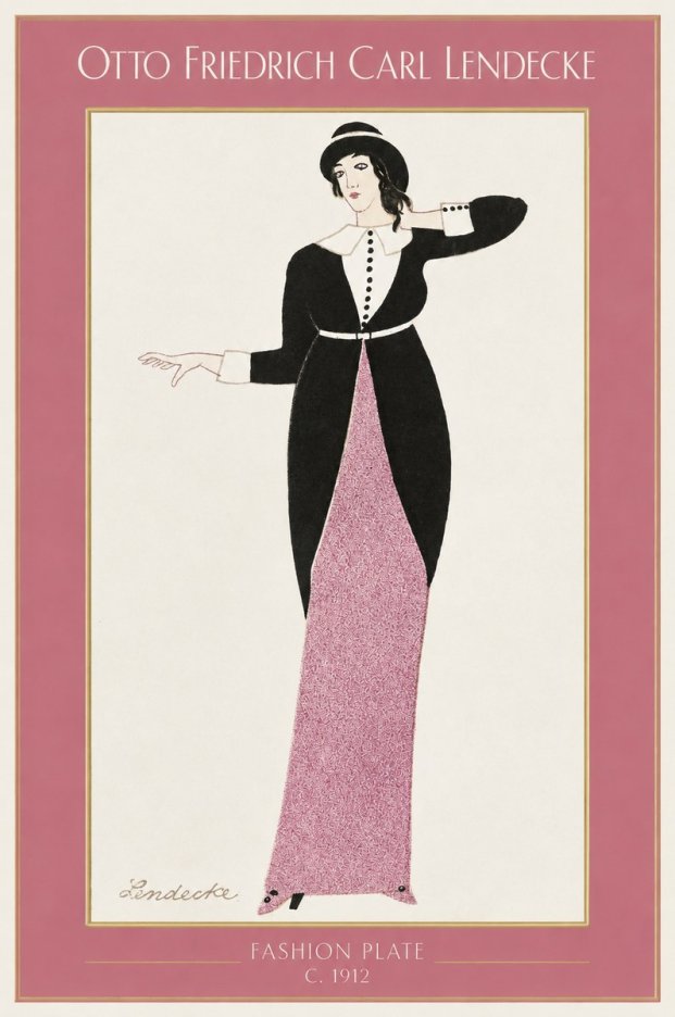 Otto Friedrich Carl Lendecke Fashion Plate II No1 - Poszter