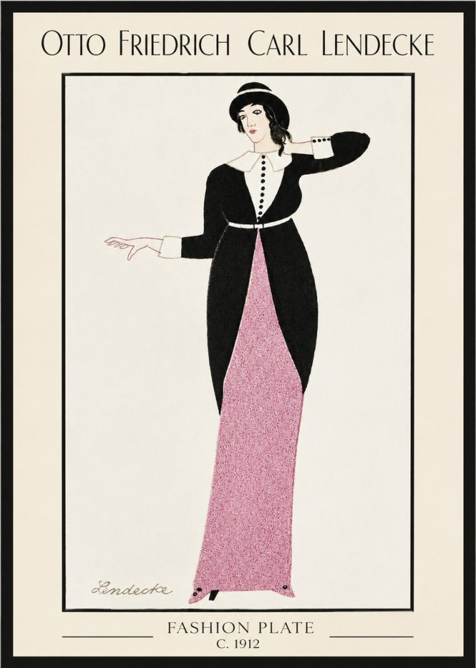 Otto Friedrich Carl Lendecke Fashion Plate II No2 - Poszter