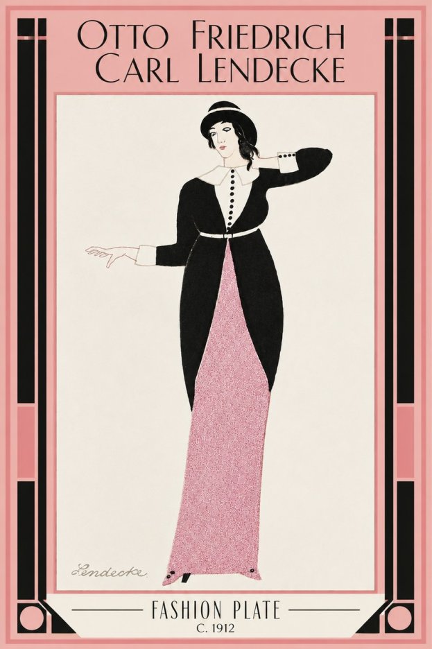 Otto Friedrich Carl Lendecke Fashion Plate II No3 - Poszter