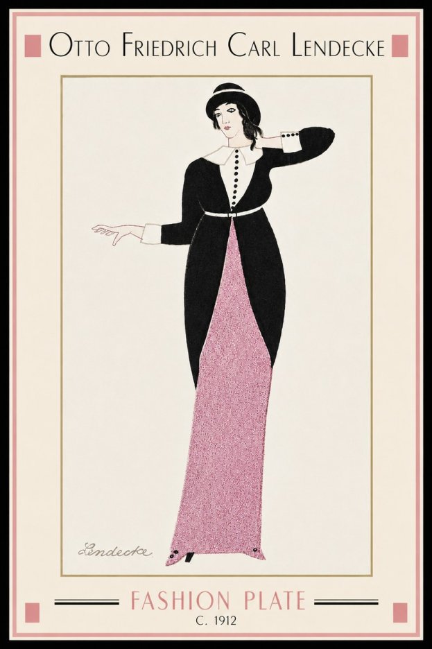 Otto Friedrich Carl Lendecke Fashion Plate II No4 - Poszter