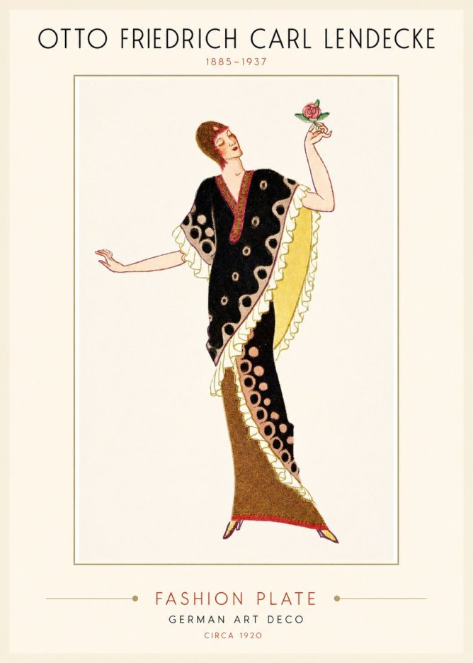 Otto Friedrich Carl Lendecke Fashion Plate III No1 - Poszter