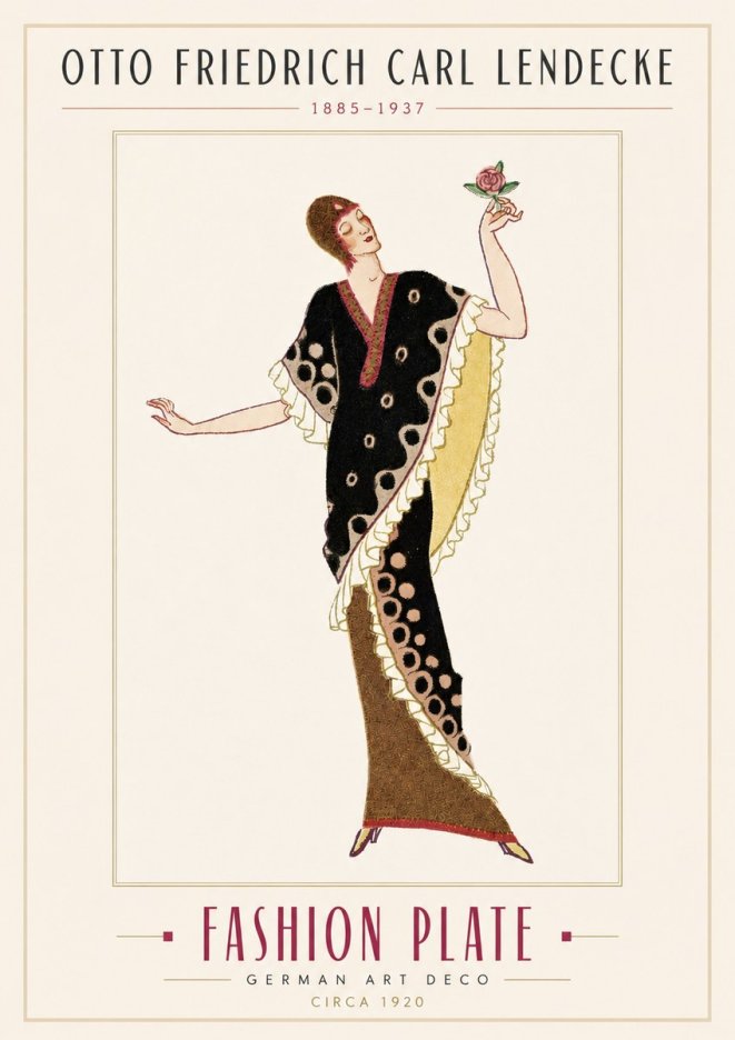 Otto Friedrich Carl Lendecke Fashion Plate III No3 - Poszter