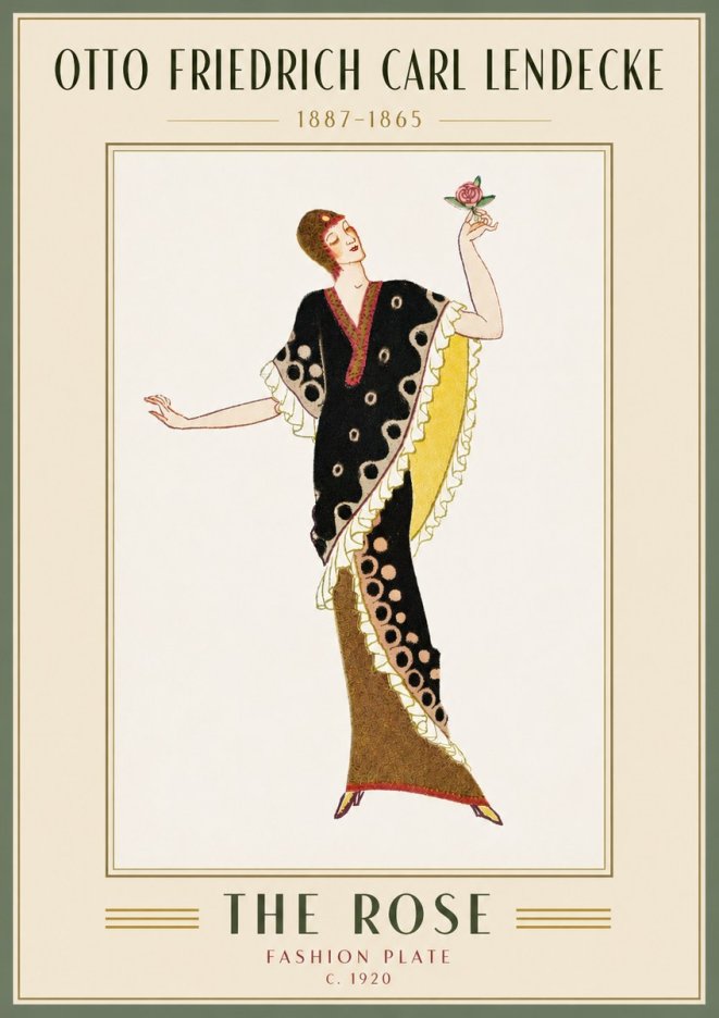 Otto Friedrich Carl Lendecke Fashion Plate III No5 - Poszter