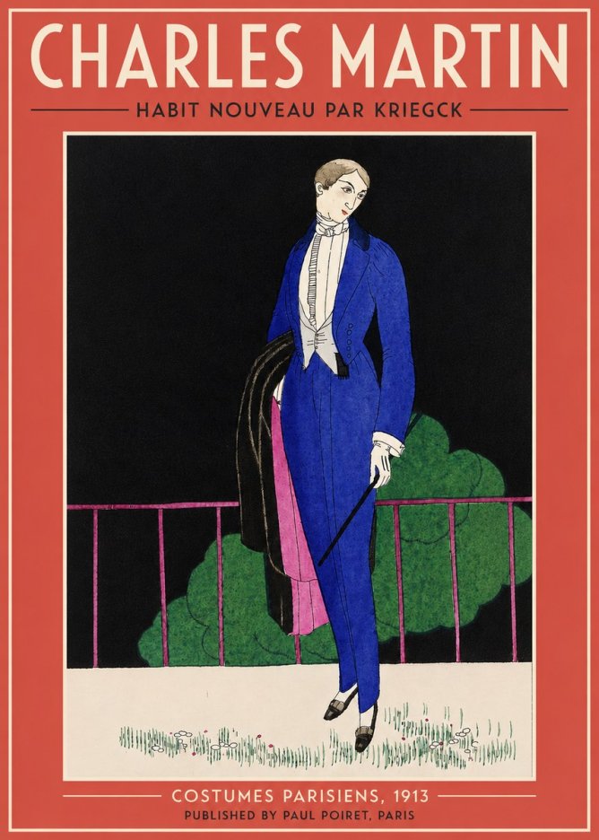 Charles Martin Habit Nouveau Par Kriegk No3 - Poszter