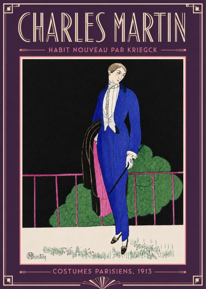 Charles Martin Habit Nouveau Par Kriegk No6 - Poszter